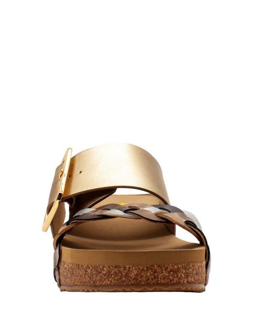 Volatile Brown Morel Two-Strap Wedge Sandal