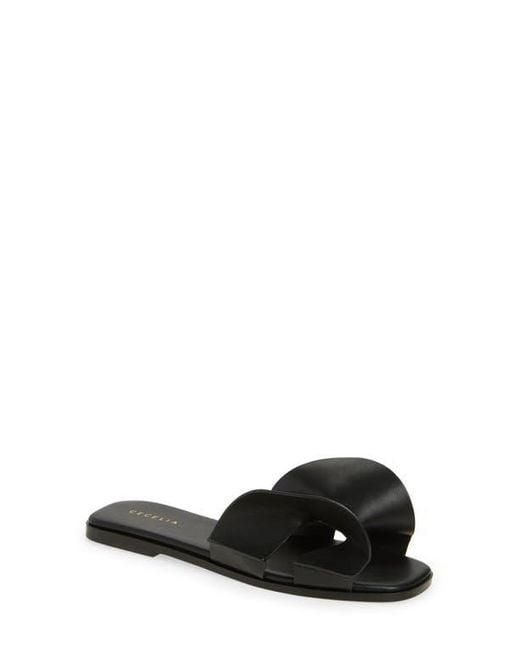 Cecelia New York Black Wendy Slide Sandal
