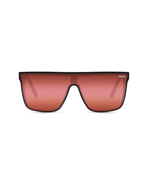 Quay Pink Nightfall 49mm Shield Sunglasses