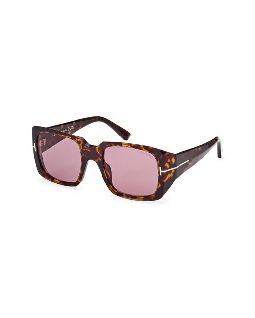 Tom Ford Pink Ryder 51mm Square Sunglasses