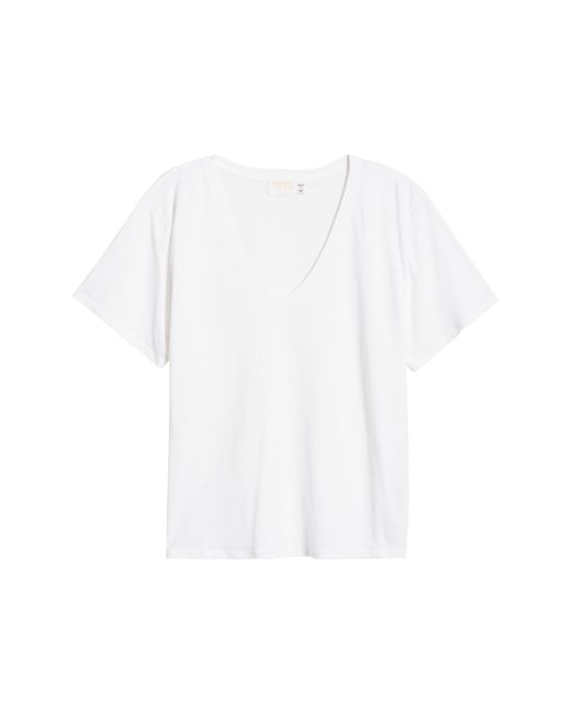 Nation Ltd White Phoenix Oversize Cotton & Linen T-shirt