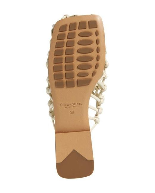 Bottega Veneta White Knotted Weave Mule
