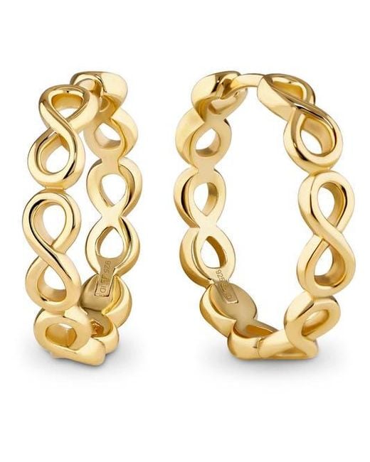DEVATA Metallic Infinity Hoop Earrings