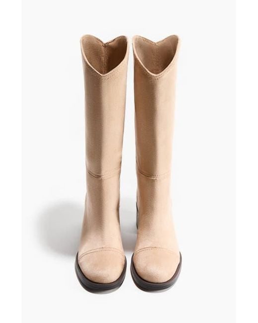H&M Natural Knee-High Boots