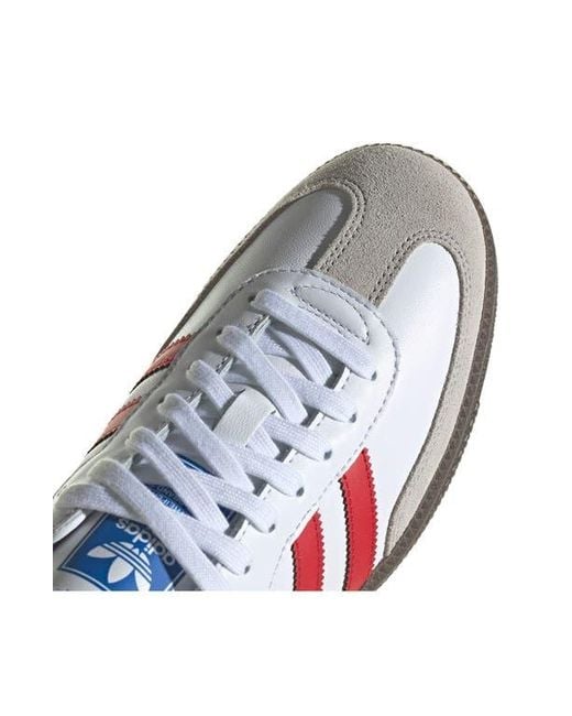Adidas White And Better Scarlet Samba Og Trainers for men