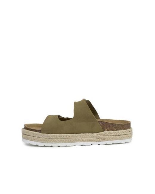 Celtic & Co. Green Double Buckle Sandal