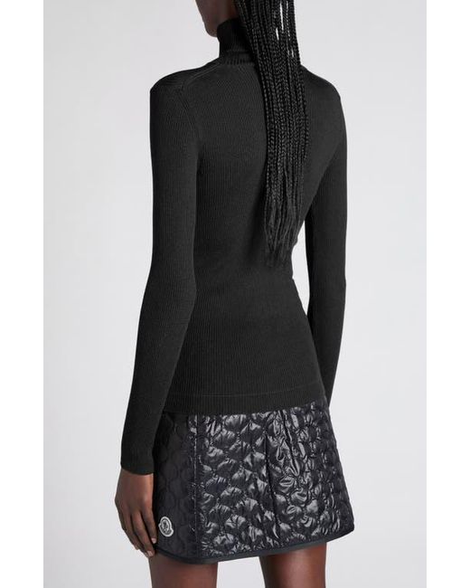 Moncler Black Virgin Wool Turtleneck Sweater