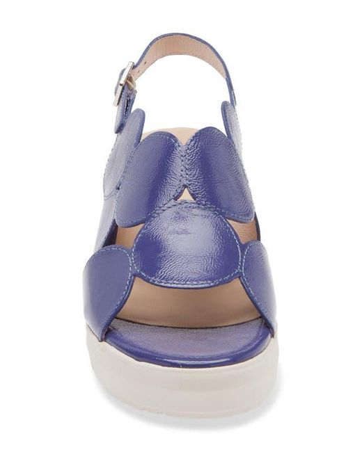 Wonders Blue Platform Sandal