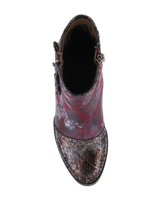 Spring Step Purple Carre Cap Toe Bootie