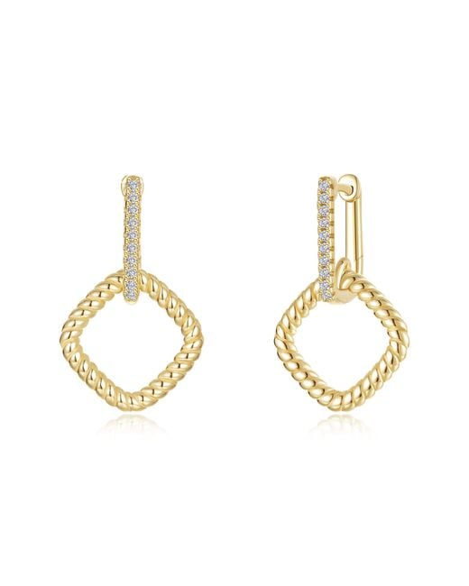 Lafonn Metallic Celesta Cube Dangle Earrings