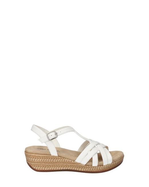 Easy Street White Lua Wedge Sandal