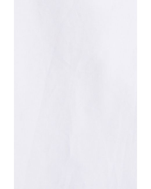 Balenciaga White Kick Collar Cocoon Cotton Poplin Button-up Shirt