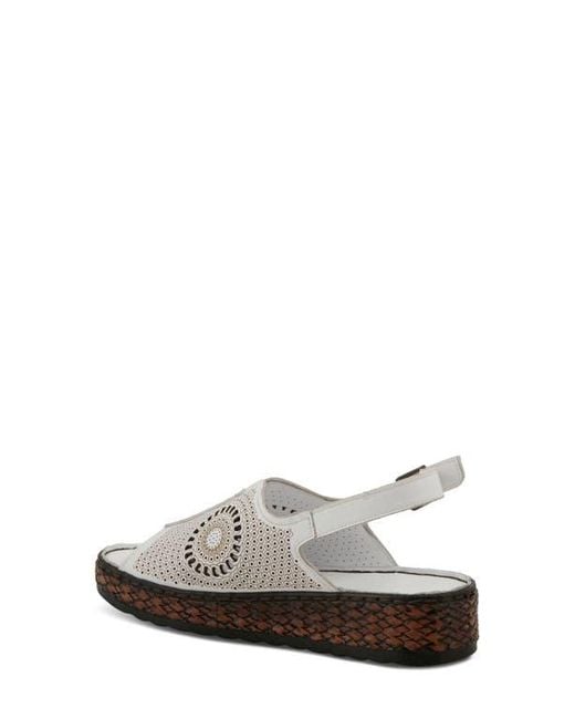 Spring Step White Cordero Slingback Sandal