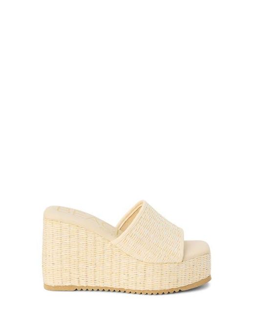 Matisse Natural Marche Platform Wedge Slide Sandal