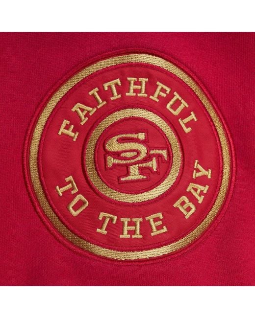 Men's Mitchell & Ness Black San Francisco 49ers All Over 3.0 Pullover  Sweatshirt