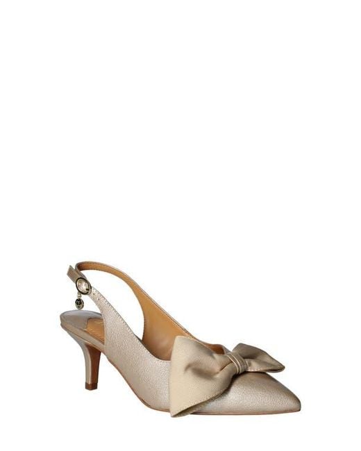 J. Reneé Metallic J.Renée Devika Slingback Pointed Toe Pump