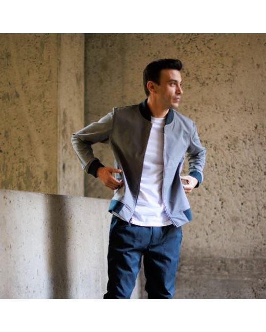 Myles Apparel Gray Tour Bomber for men