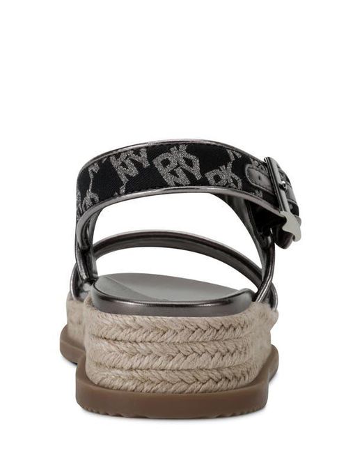 DKNY Black Berris Slingback Platform Espadrille