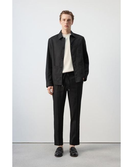 Mango Black Patch Pocket Jacket for men