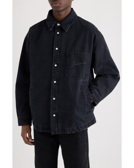 Jacquemus La Chemise Boulanger Oversize Denim Shirt Jacket in
