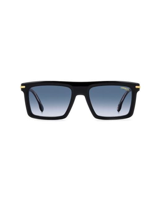 Carrera Blue 54Mm Rectangular Flat Top Sunglasses for men