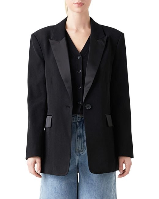 Grey Lab Black Oversize Tuxedo Jacket