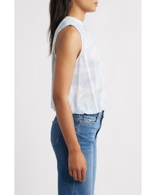 Cloth & Stone Blue Bubble Tank Top