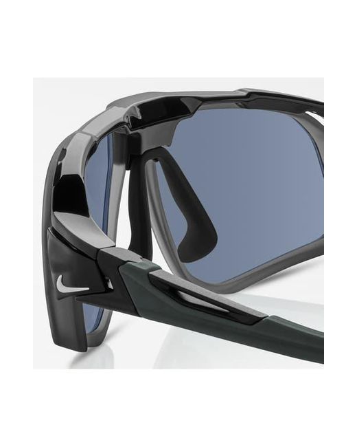 Nike Black Flyfree 72Mm Rectangular Sunglasses for men