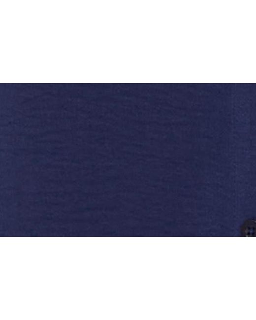 Cece Blue Tie Belt Button-up Twill Midi Dress