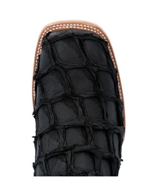 Durango Black Premium Exotics Western Boot for men