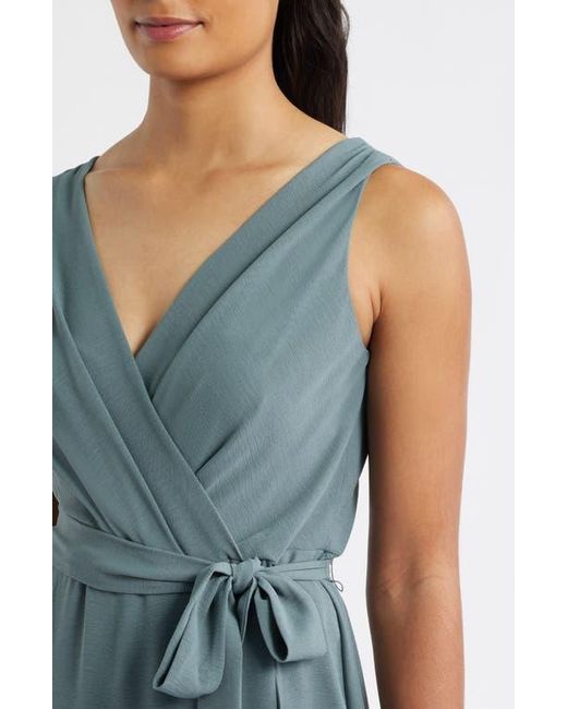 Connected Apparel Green Wrap Jumpsuit