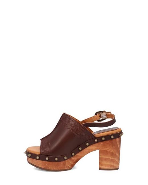 Dingo Brown Clover Slingback Platform Sandal