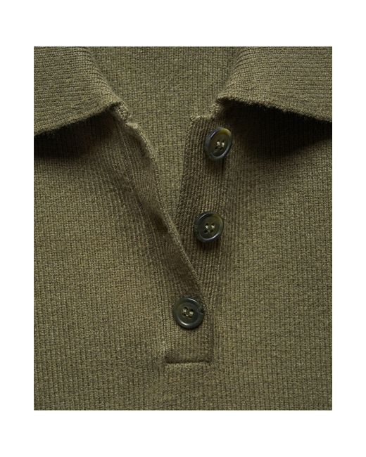Mango Green Button Placket Sweater Vest