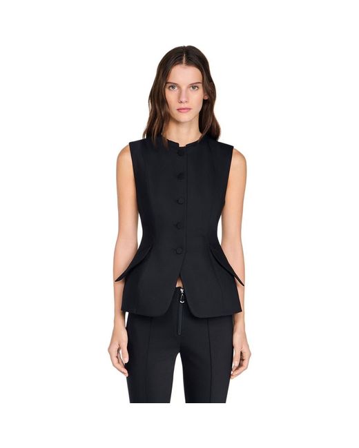 Sandro Black Peplum Jacket