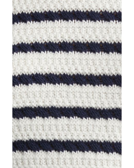 Rails Blue Coen Ruffle Sleeve Peplum Cotton Sweater