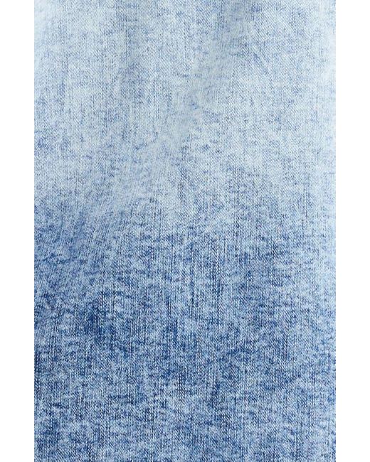 Bayeas Blue Short Sleeve Oversize Denim Jacket