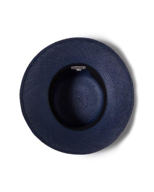 Brixton Blue Lopez Panama Straw Bucket Hat
