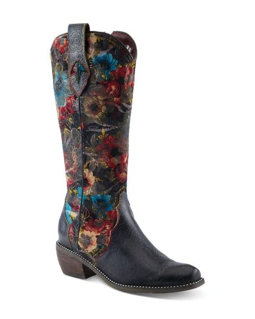Spring Step Blue Rodeoqueen Knee High Western Boot