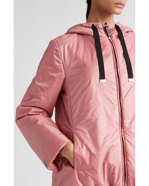 Max Mara Pink Greenh Insulated Hooded Jacket