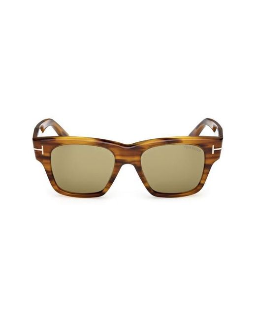Tom Ford Brown 53Mm Square Sunglasses for men