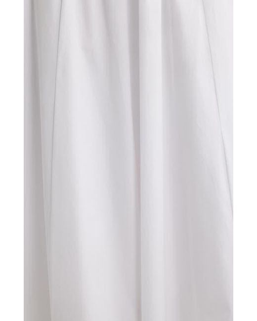 Open Edit White Cotton Poplin Maxi Skirt