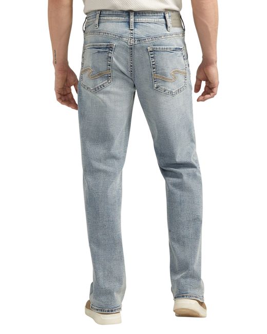 Silver Jeans Co. Blue Gordie Relaxed Straight Leg Jeans for men