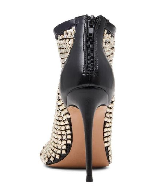 Steve Madden Multicolor Dancin' Crystal Mesh Pointed Toe Bootie