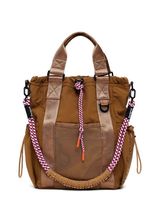 Desigual Brown Medium Nylon Backpack