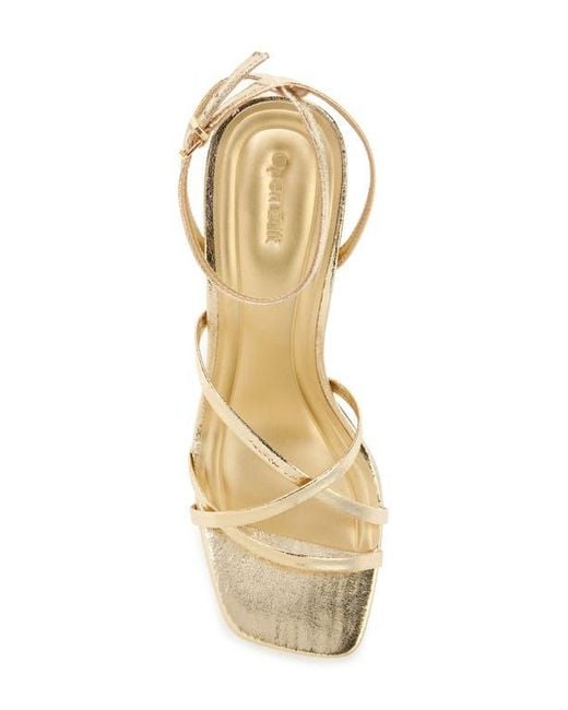 Open Edit Metallic Remington Ankle Strap Sandal