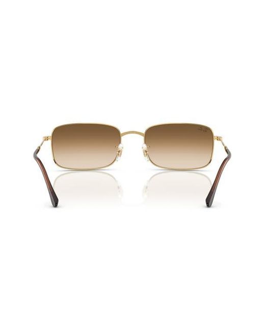 Ray-Ban Brown 56Mm Gradient Rectangle Sunglasses for men