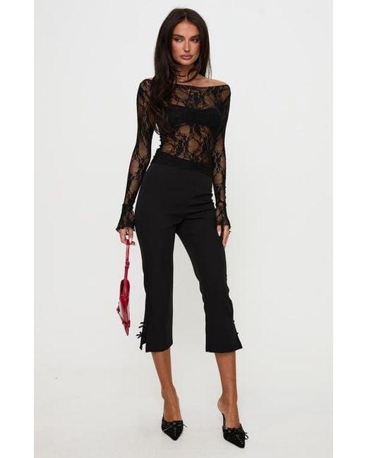 Princess Polly Black Junah Lace Top