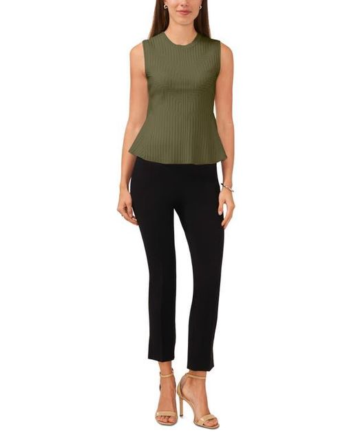 Halogen® Green Sleeveless Peplum Sweater