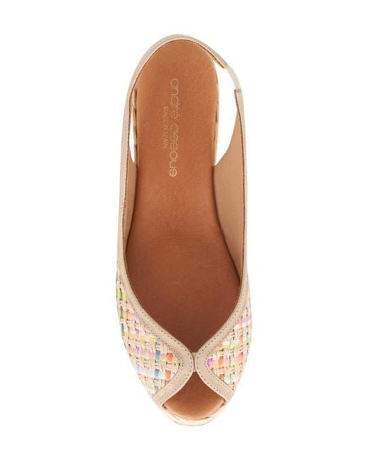 Andre Assous Metallic Audrey Espadrille Wedge Sandal