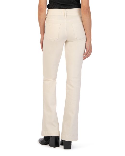 Kut From The Kloth Natural Ana Pintuck Welt Pocket High Waist Flare Jeans